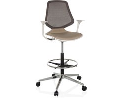 Werkstoel / baliestoel TOP WORK STYLE stof beige hjh OFFICE