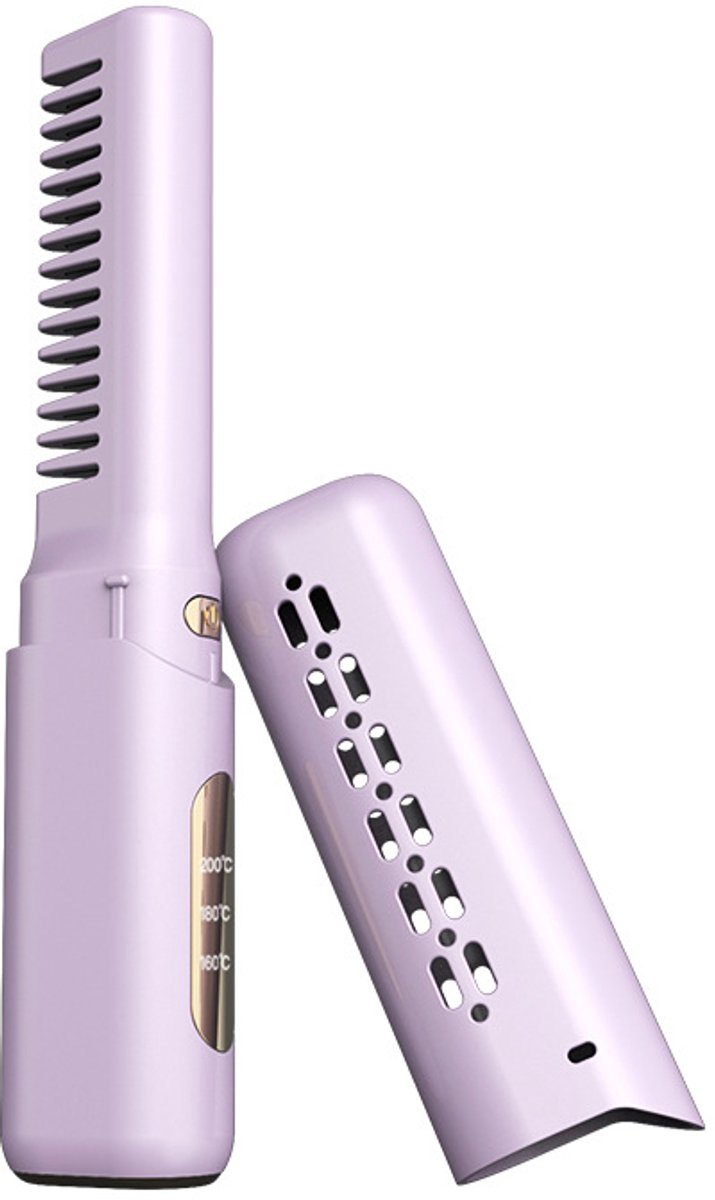 Mini Stijltang Professionele Snel Verwarmde Elektrische Hete Multifunctionele Draadloze Stijltang ，19*4cm，Paars