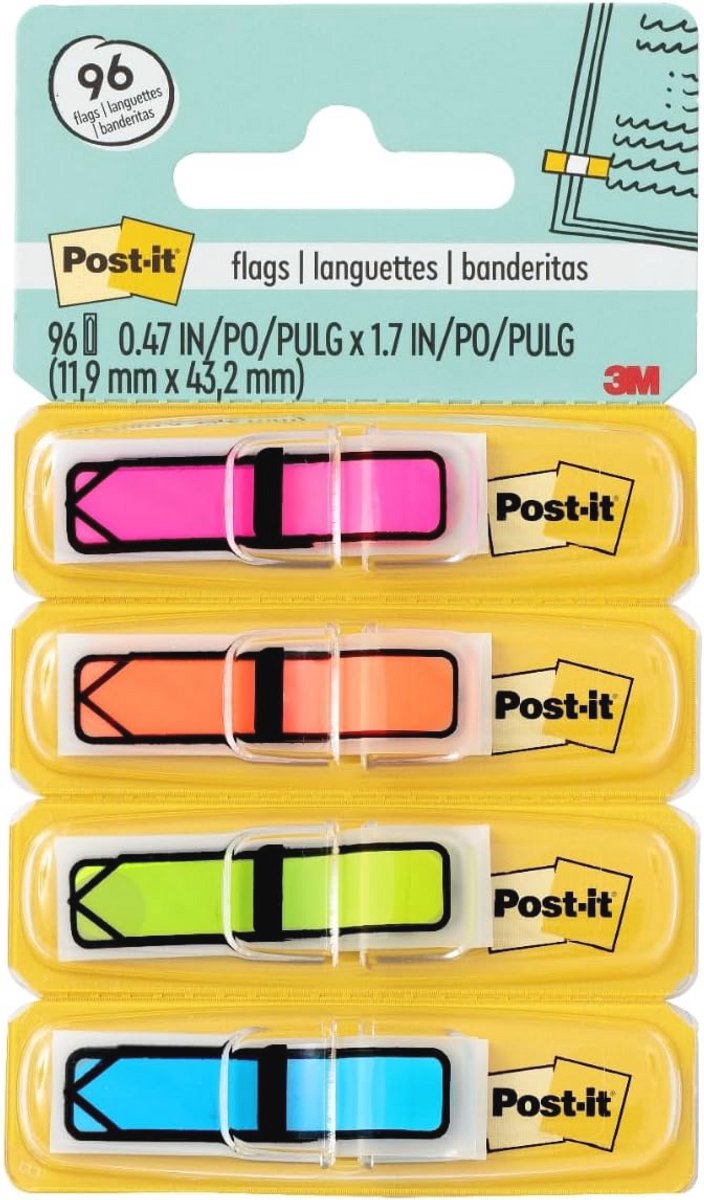 Index Labels in Various Colors – Blue, Green, Pink, Yellow, White