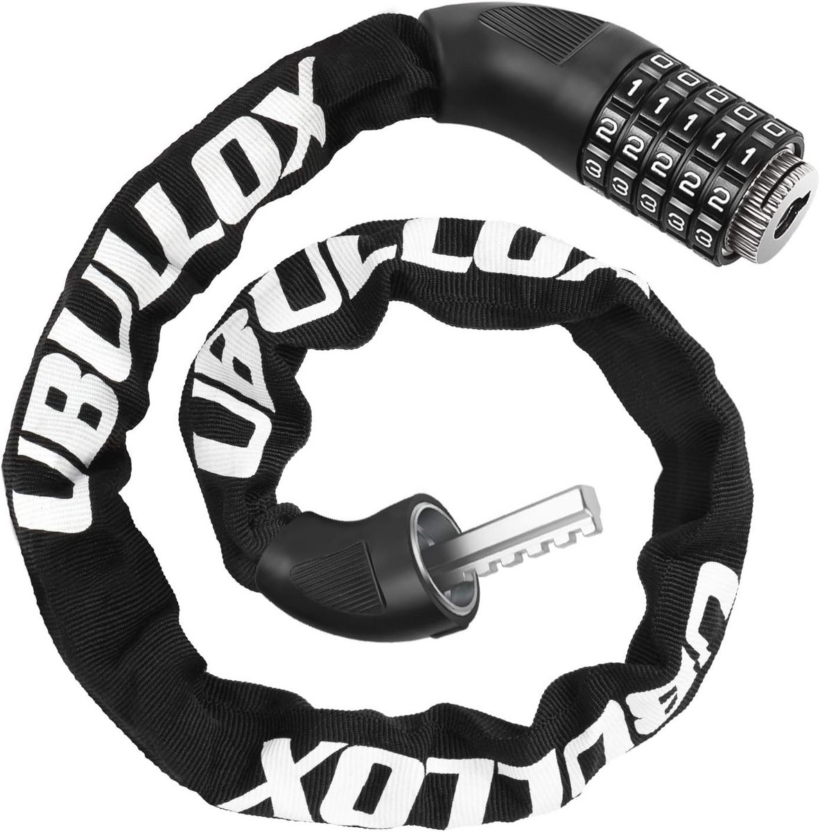 Fietsslot Ketting - Cijferslot - Waardevolle Spullen Beveiligen - 5-Cijferige Combinatie - 90 cm - Zwart