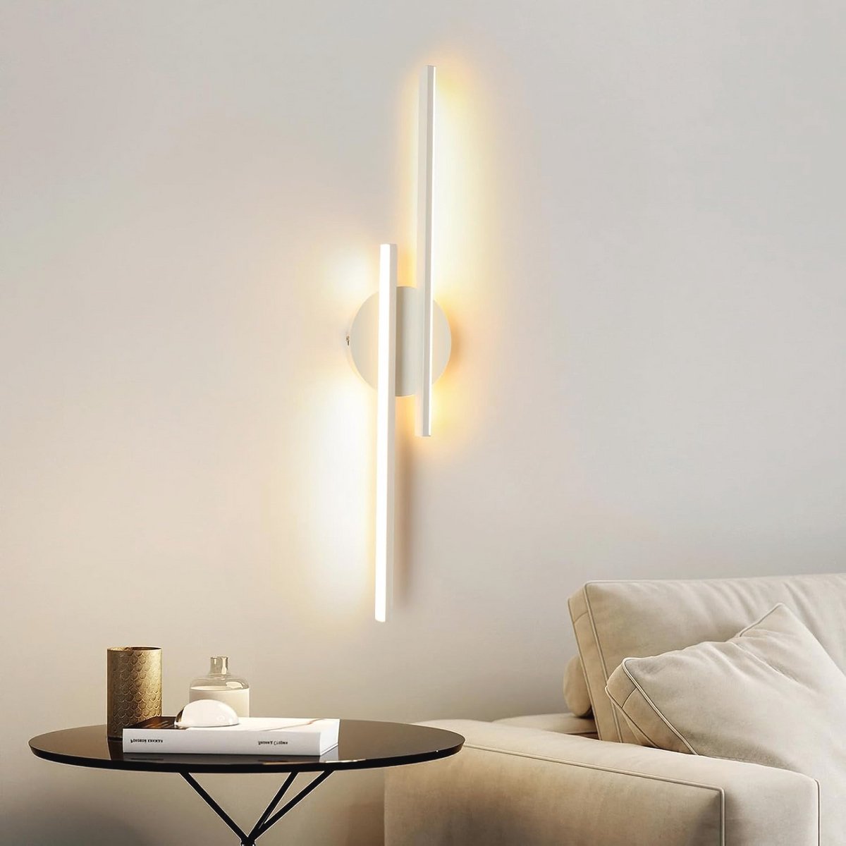 Moderne Led-wandlamp voor Binnen - 24W, 2700 Lumen, Warm Wit, 60 cm