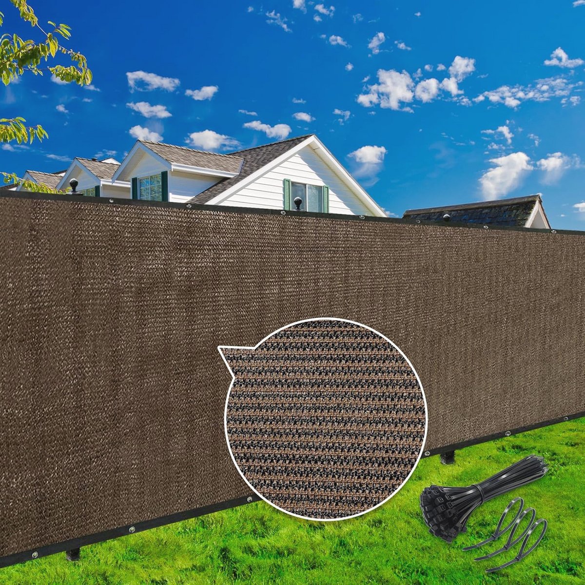 Privacyscherm 4ft x 50ft - 90% Blokkering voor Tuin en Buitenruimtes
