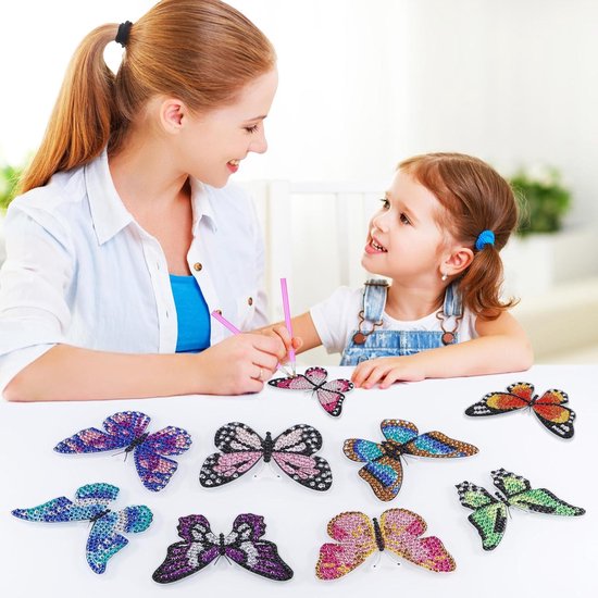 10 Delige Set Diamant Schilderen Tuinstekers Vlinder Bloemen Decoratie van Merkloos	 — afbeelding 4