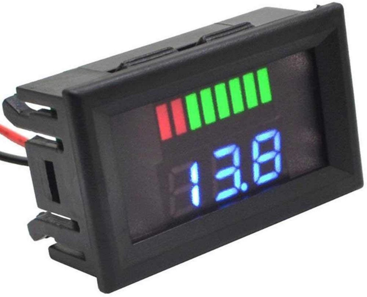 Digitale Voltmeter Spanningsmeter voor Auto en Motor 72V - LED Batterij Indicator