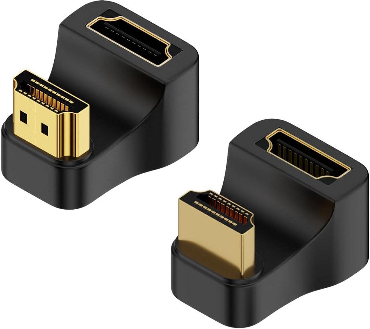 2 Stuks Haakse HDMI Adapter U-Vormig 180 Graden Connector 8K