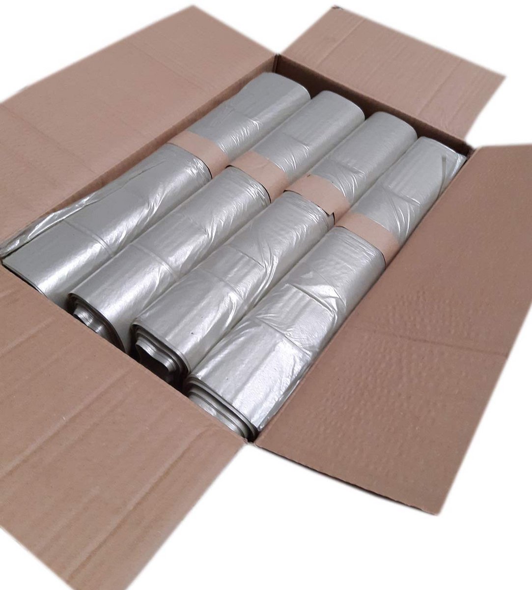 Sterke, transparante vuilniszakken 130 liter - Eco LDPE - Groot formaat