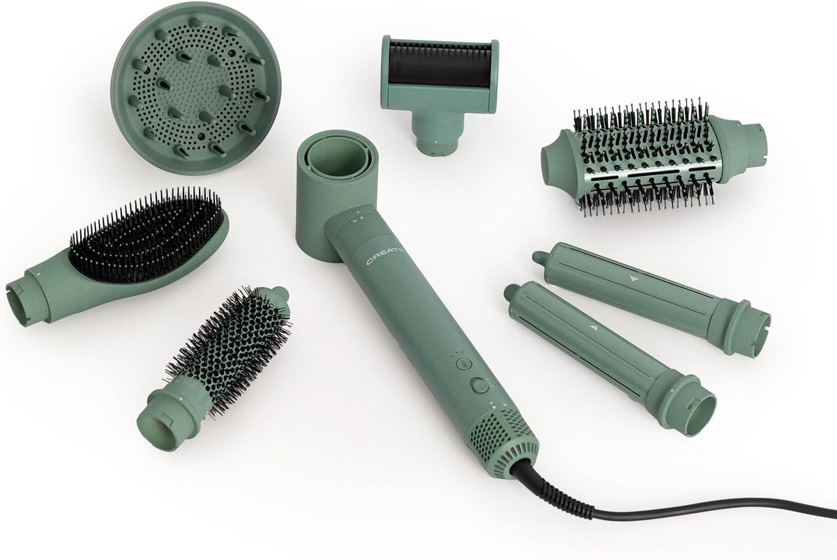 8-in-1 Stijltang Luchtborstel Set met Ionische Technologie en Keramische Coating