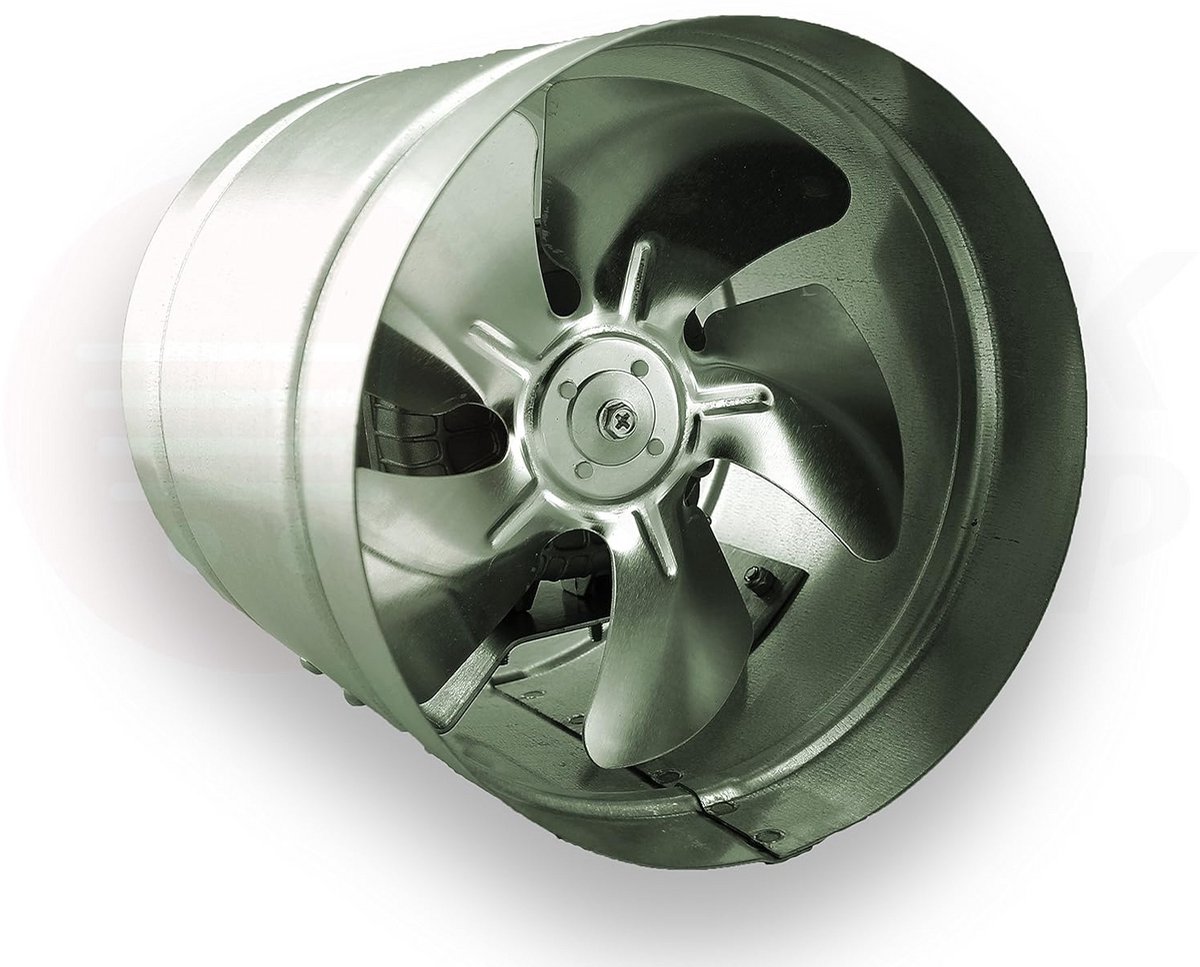 Ventilator - Afzuigventilator - Luchtstroom Beheersen - Verstelbare Bladen - 315mm - Zilve