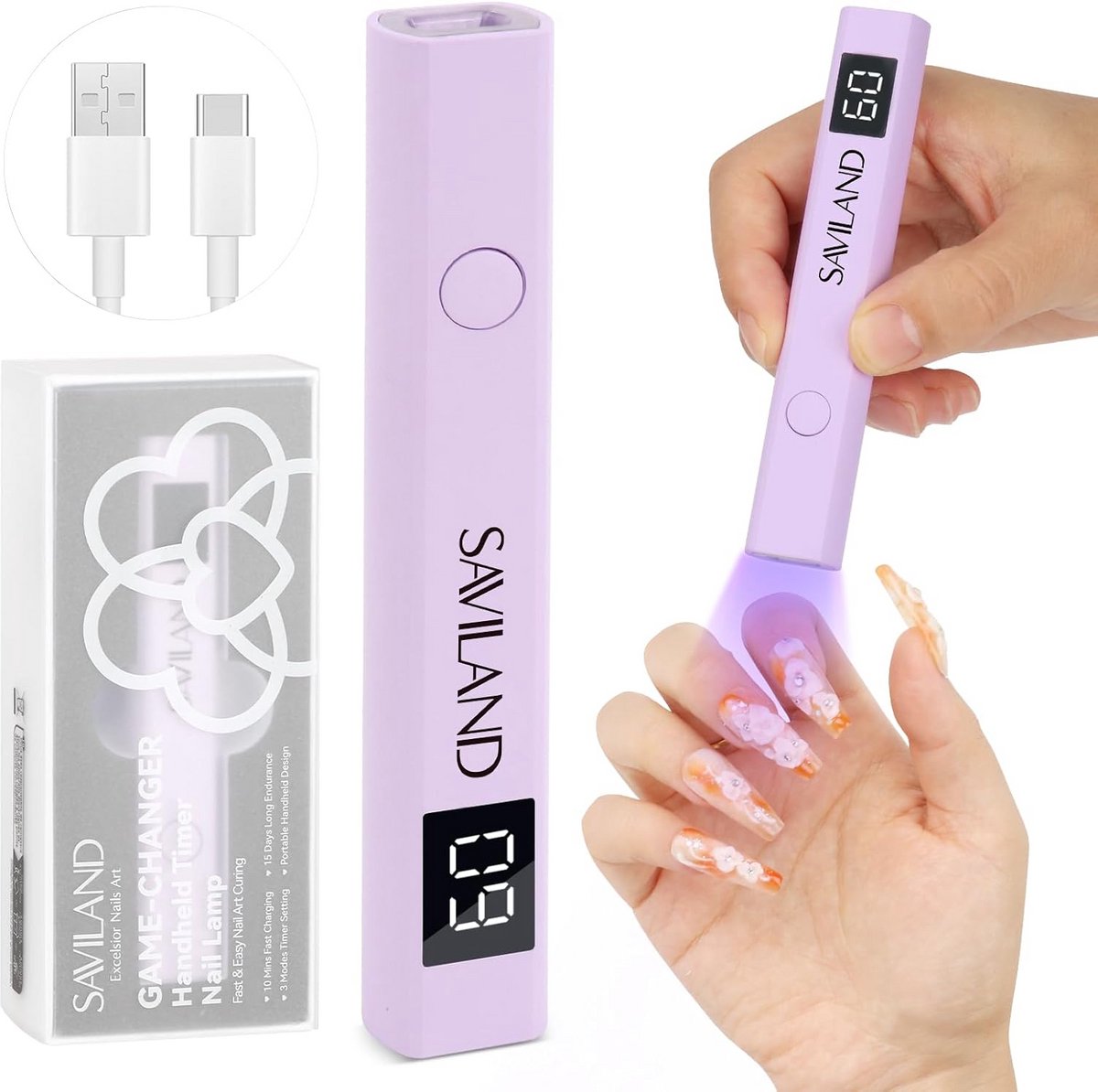Mini UV Nagellamp voor Gelnagels met Timer en Oplaadbare Batterij