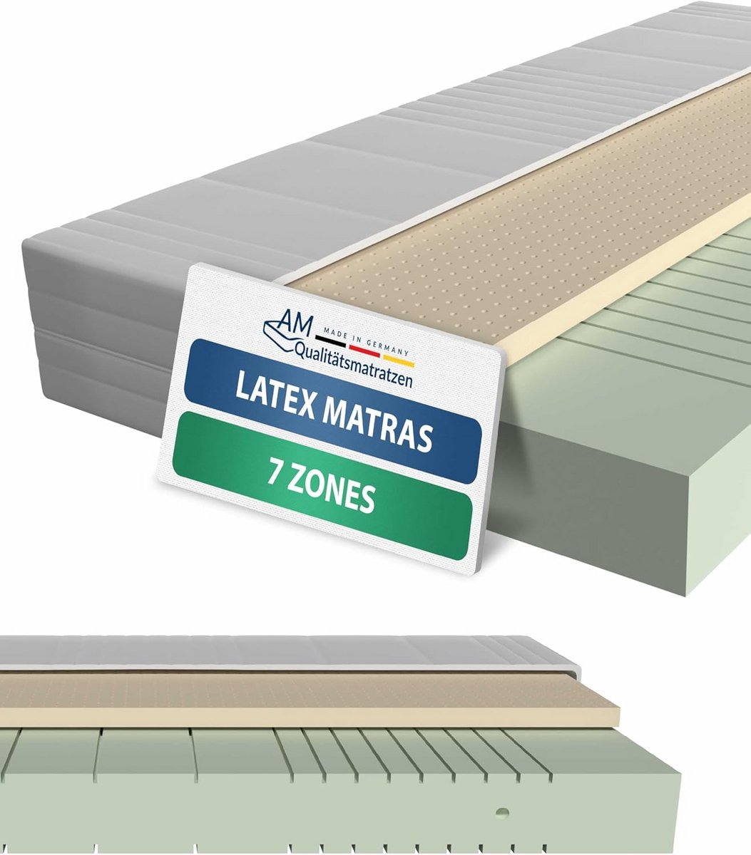 Latex Matras 80x200 cm Zacht H2 - Hoogwaardig Koudschuim Matras met Latex Topper - 20cm Ho