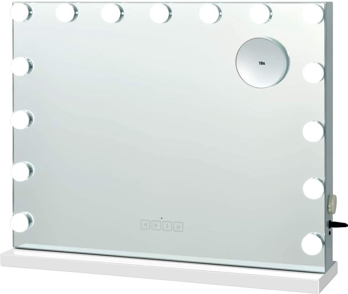 Hollywood Spiegel met 15 LED Verlichting, Touchscreen en Bluetooth Speaker
