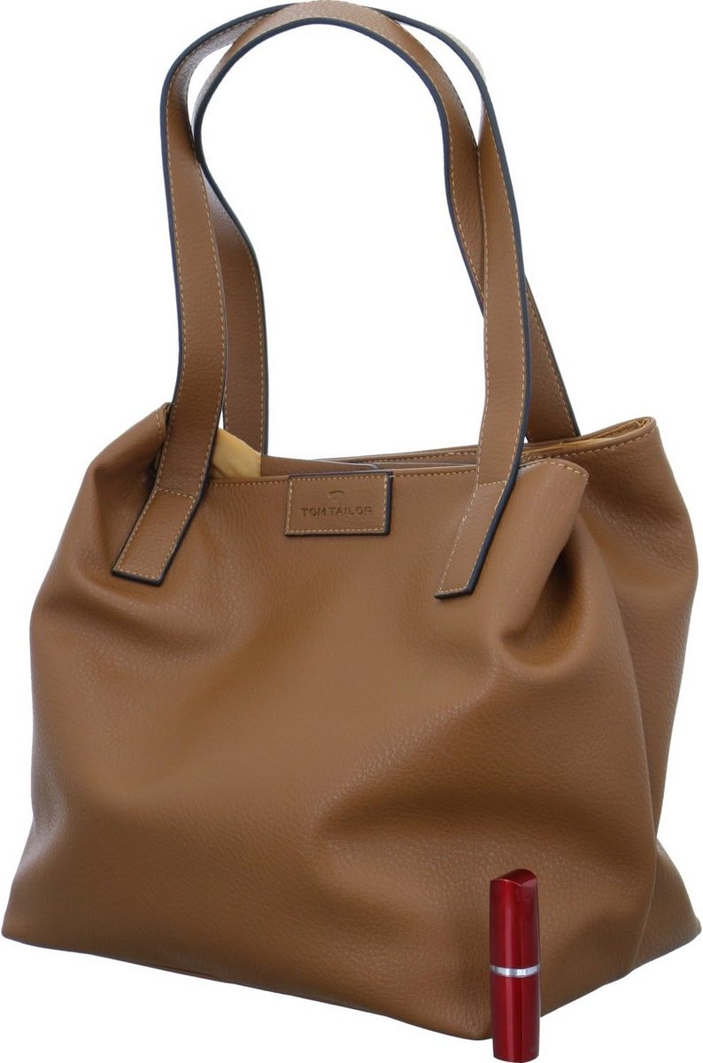 Dames Shopper Tas (2-Pack) Cognac - Grote Schoudertas Faux Leer