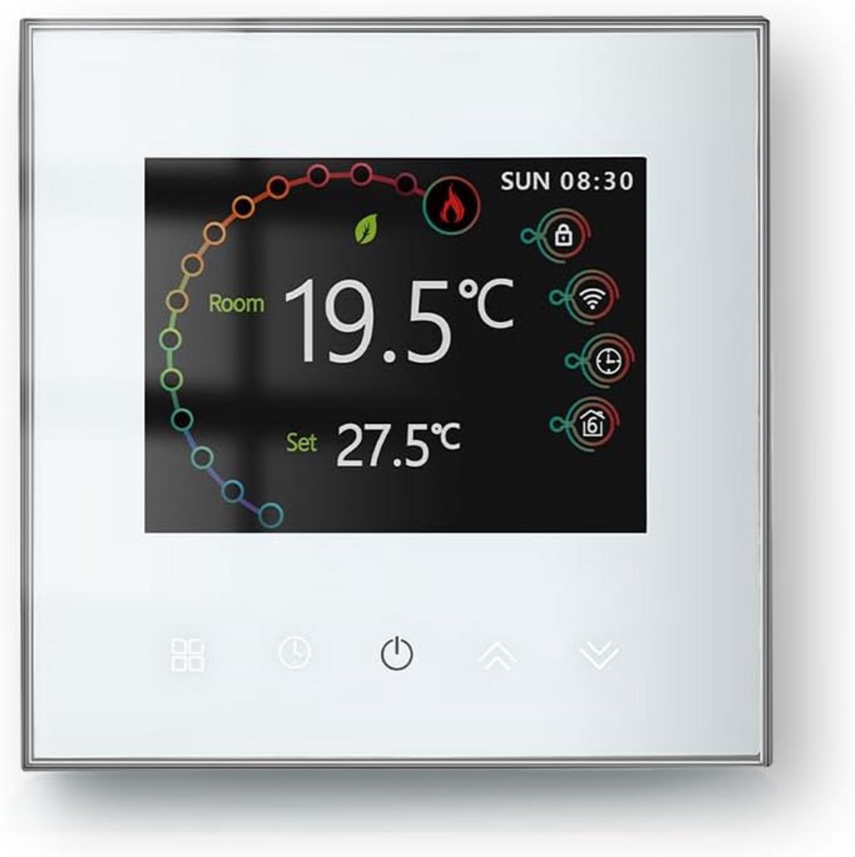 Slimme Wifi Thermostaat met Touchscreen voor Water- en Elektrische Verwarming - Compatibel met Alexa en Google Home