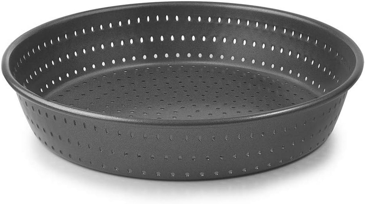 Geperforeerde Ronde Bakvorm voor Taart of Quiche 24 cm - Hittebestendig Staal