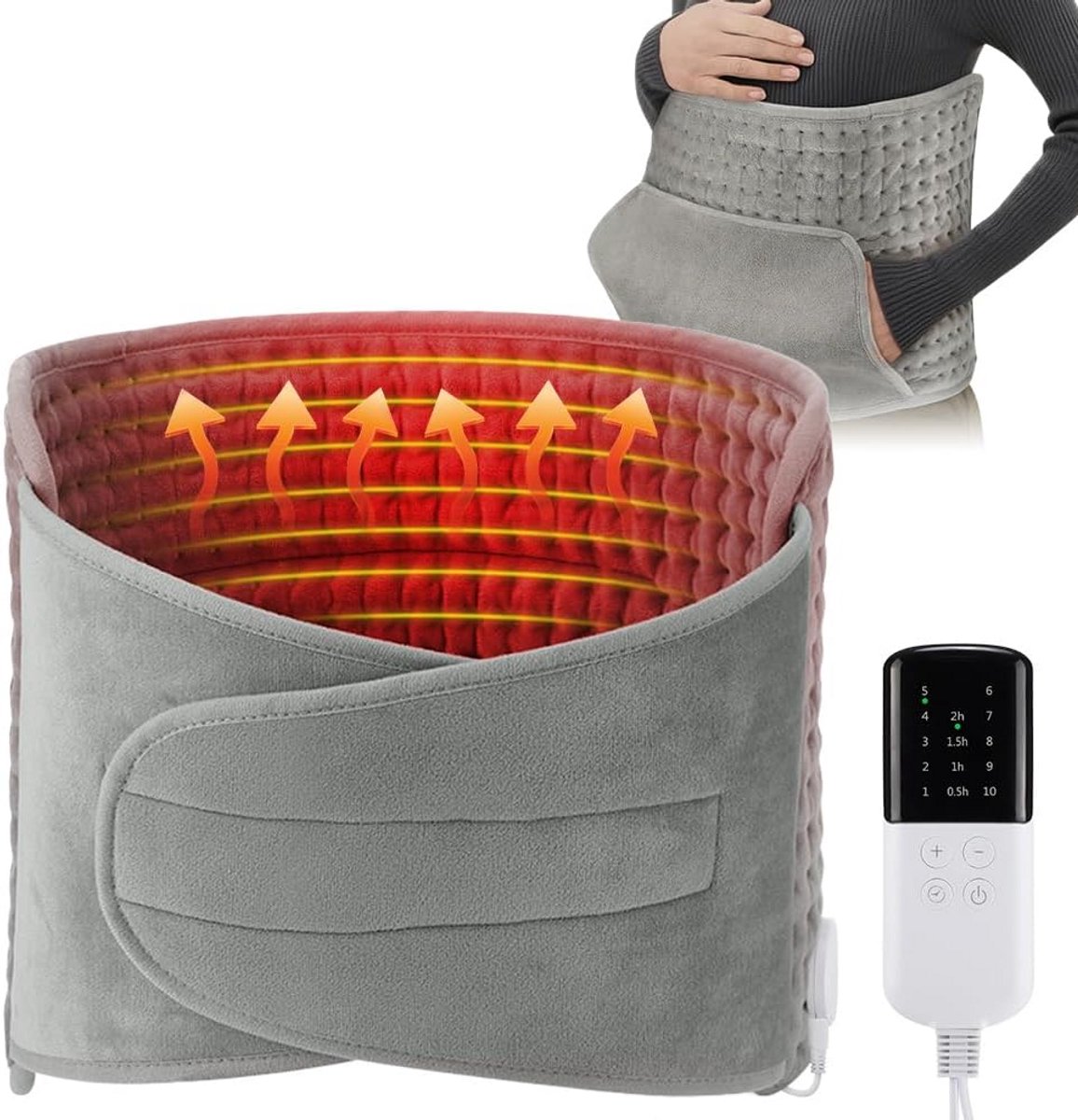 Elektrische Warmteband voor Rug en Buik met 4 Timers en 10 Warmtestanden