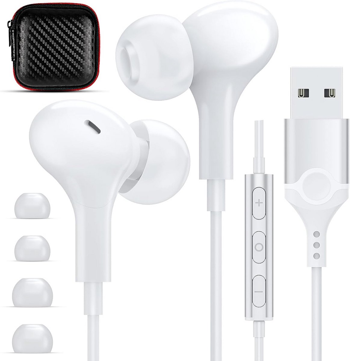 USB Headset met Microfoon voor PC, Laptop en PS5 - Ruisonderdrukking & Hifi Stereo