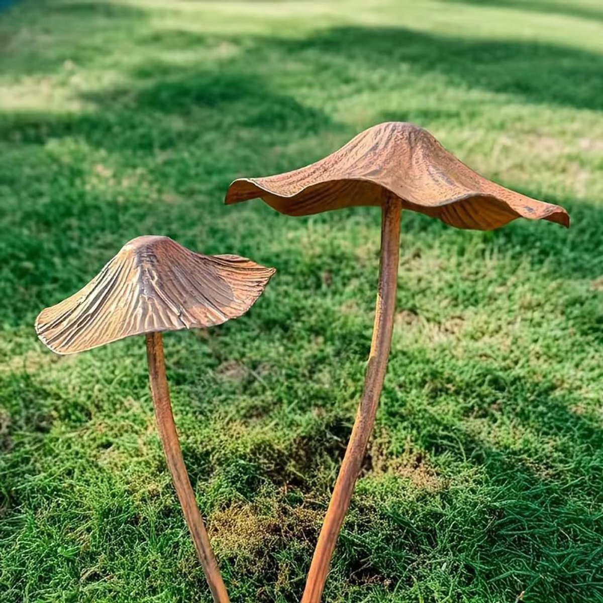 Set van 2 Tuinsteigers in Paddenstoelvorm voor Buitendecoratie