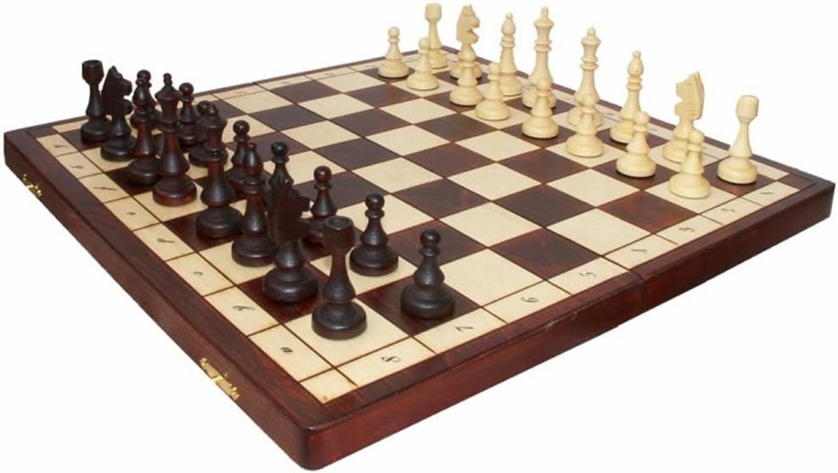 Groot Houten Schaakspel Magnetisch 38x38 cm