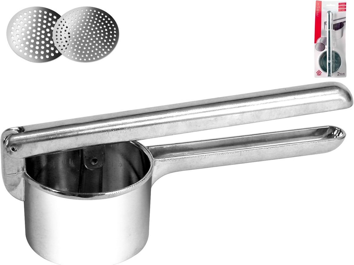 Aardappelstamper Aluminium - Keukenaccessoire met 2 Structureerplaten