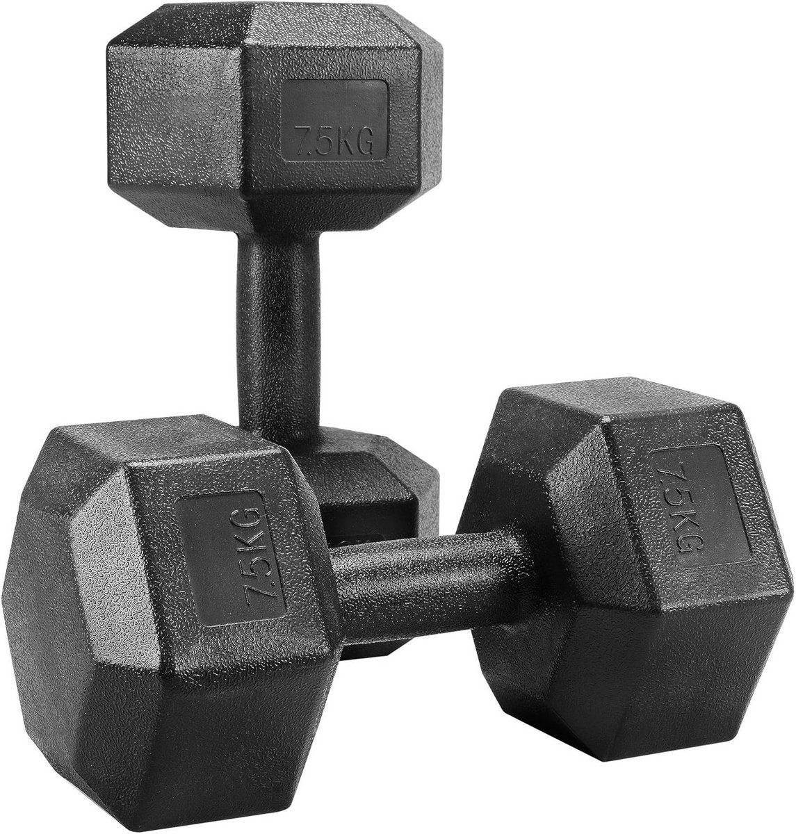 2 stuks Halterset 7,5 kg - Halters voor Fitness, Krachttraining en Aerobics