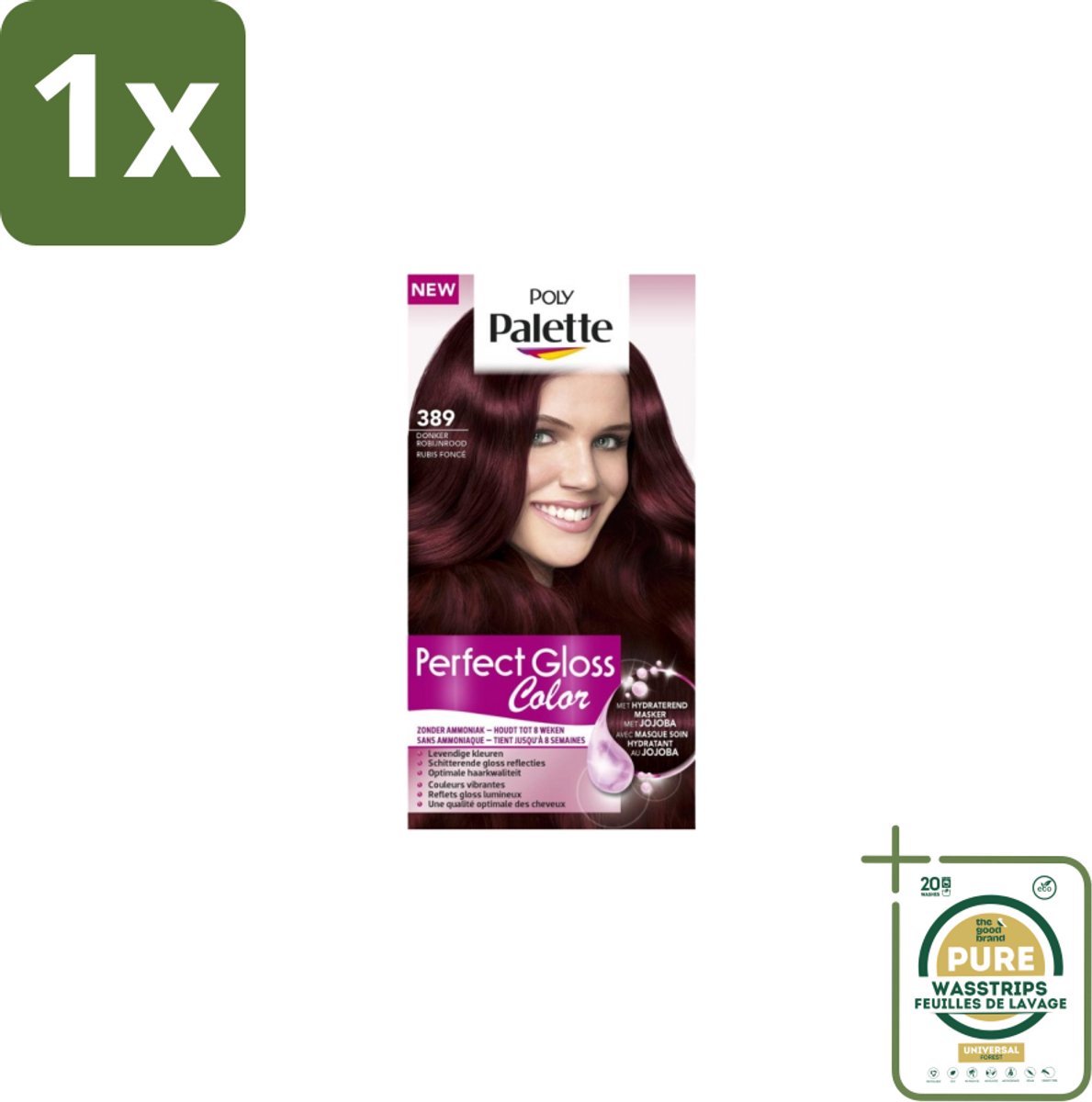 1 x Poly Palette – Haarverf – 389 Donker Robijnrood – 115 ml- Koffiezetapparaat - Koffiezetapparaat - Koffiezetapparaat