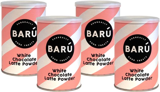 BARÚ White Chocolate Latte Powder - Instant Chocoladepoeder - 4 x 250g - 48 porties