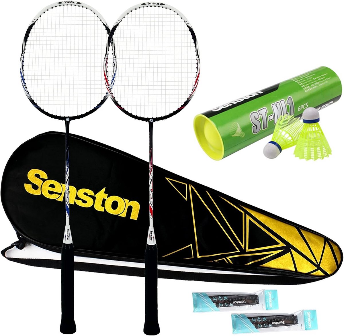 Complete Badminton Set voor 2 Personen - Inclusief Rackets en Shuttle, Ideaal voor Beginners en Vrijetijdsspel