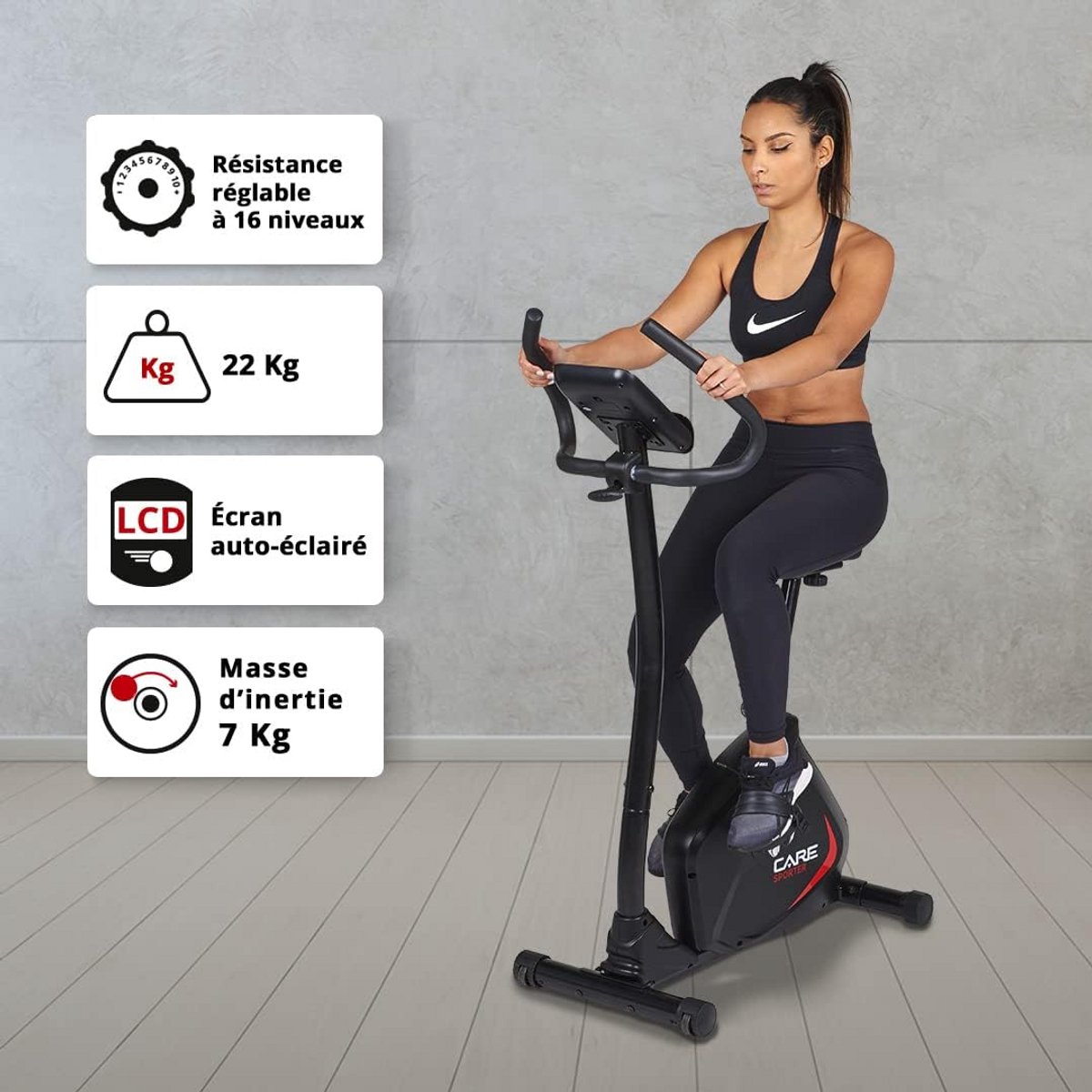 Comfortabele hometrainer met 21 Trainingsprogramma's en - afbeelding 3