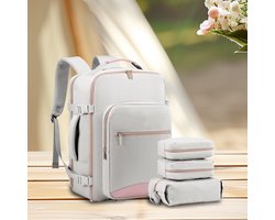 MODFU Dames Reisrugzak 40L Oxford met Laptopvak 17,3 inch Packing Cubes en Waterdicht Ontwerp