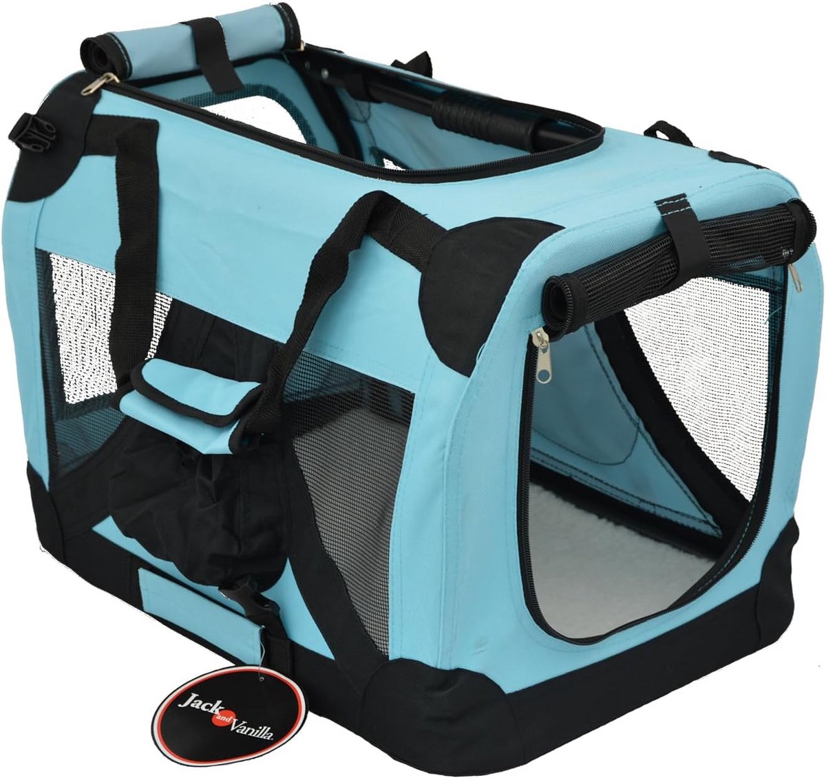 Opvouwbare Reiskennel voor Hond of Kat - Duurzaam en Gemakkelijk Reinigen - Turquoise