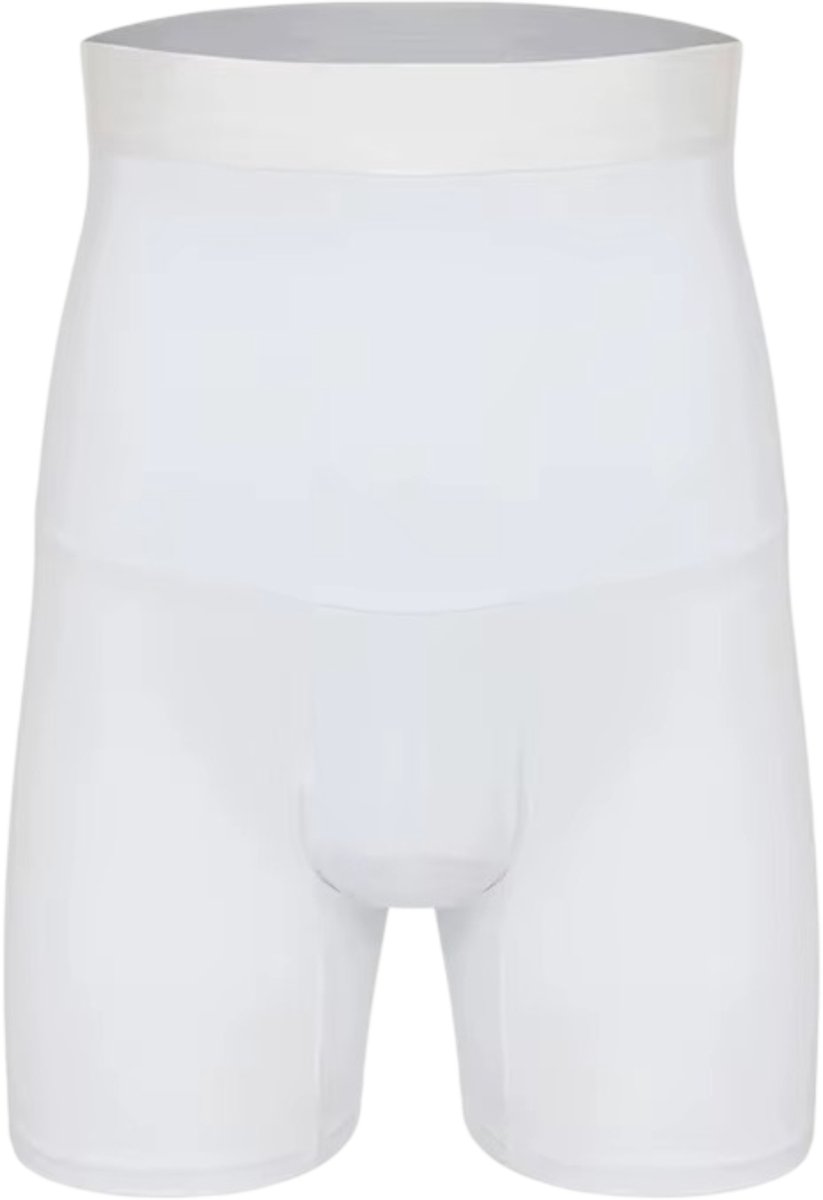 Vivva - Afslankende Taillevormer - Shapewear Mannen - Corrigerend Ondergoed - Buik Platter - Hoge Taille - Open Gulp - Wit - Maat 2XL - CORFITMAN
