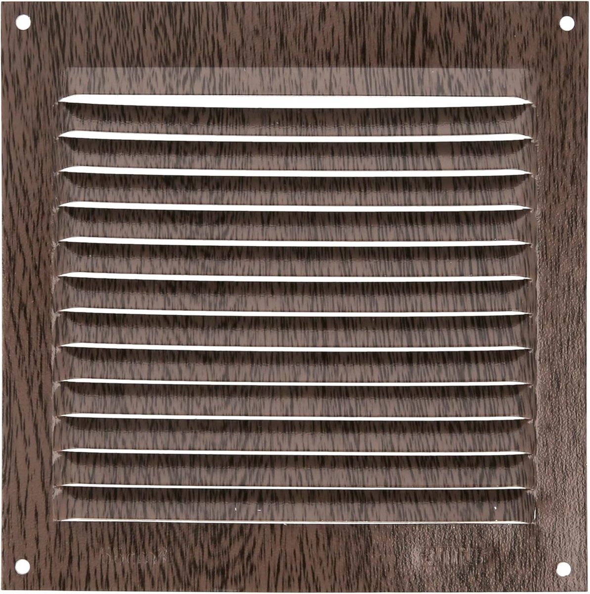 Vierkant Ventilatie Rooster Aluminium - Afzuigrooster voor Keuken en Badkamer - 150x150 mm - Bruin