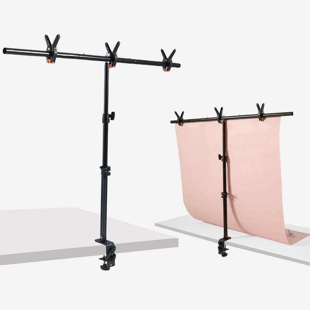 Verstelbare Mini Fotostudio Achtergrondstandaard voor Tafel met Klemmen
