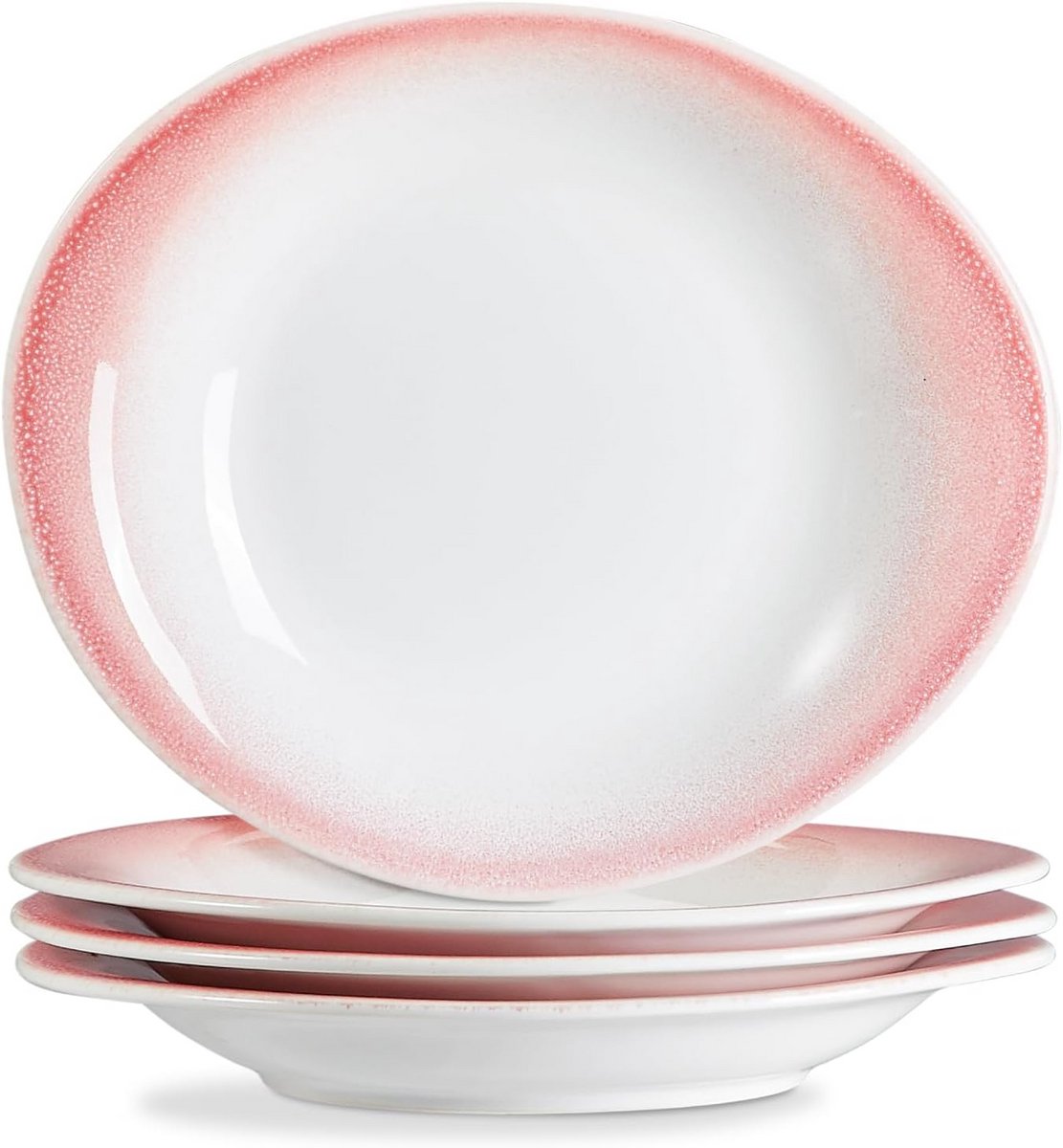Set van 4 Ovale Keramische Borden 24cm voor Salade, Pasta en Dessert