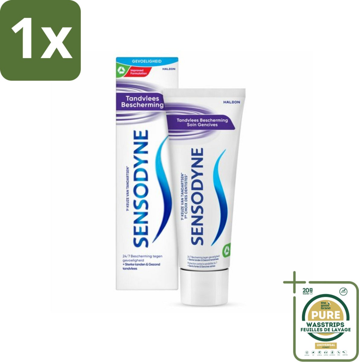 1 x Sensodyne Tandpasta Gum Protection 75 ml- Gevoelige Tanden - Tandvleesbescherming - Tandpasta - Fluoride - Tandbederf