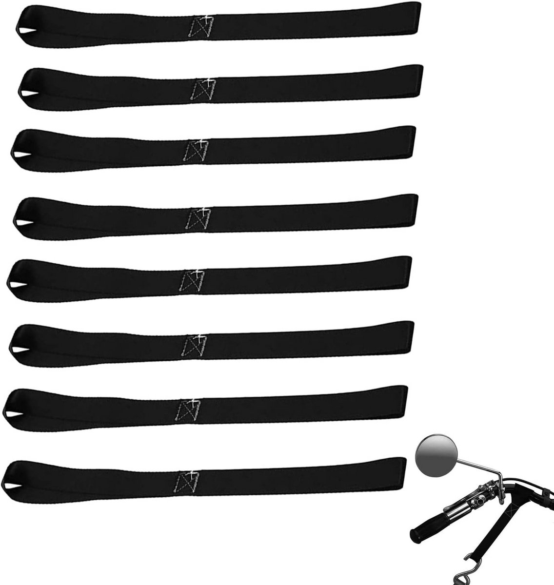Verstelbare Spanbanden met Lus voor Motor, Crossmotor, ATV of Quad (8 stuks)