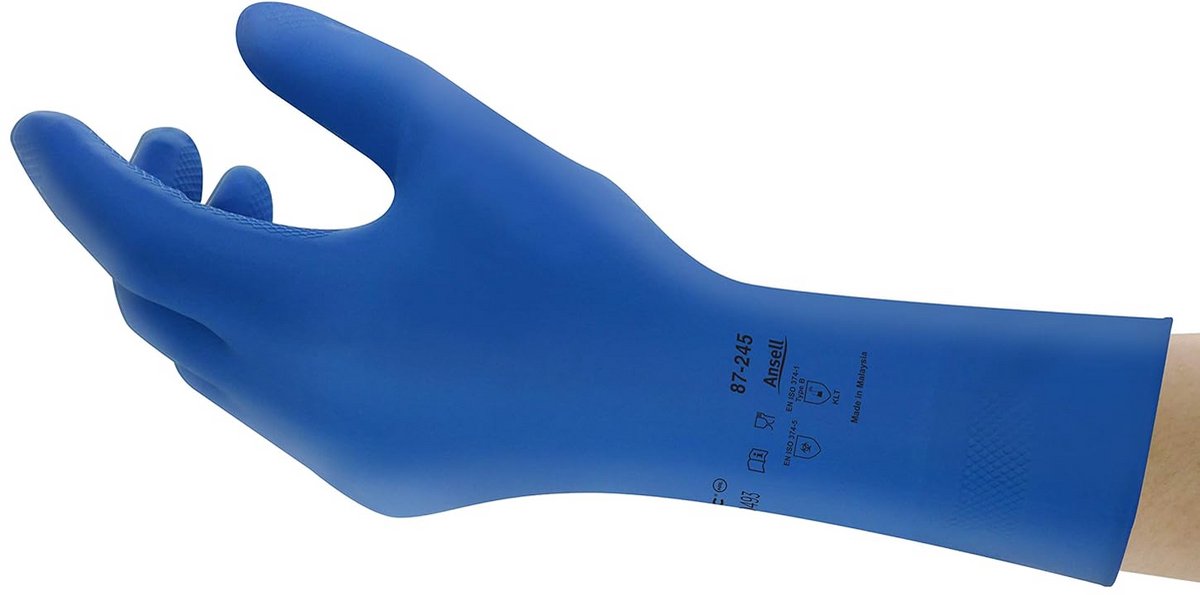 Herbruikbare Beschermende Latex Handschoenen voor Schoonmaak en Keuken - Blauw