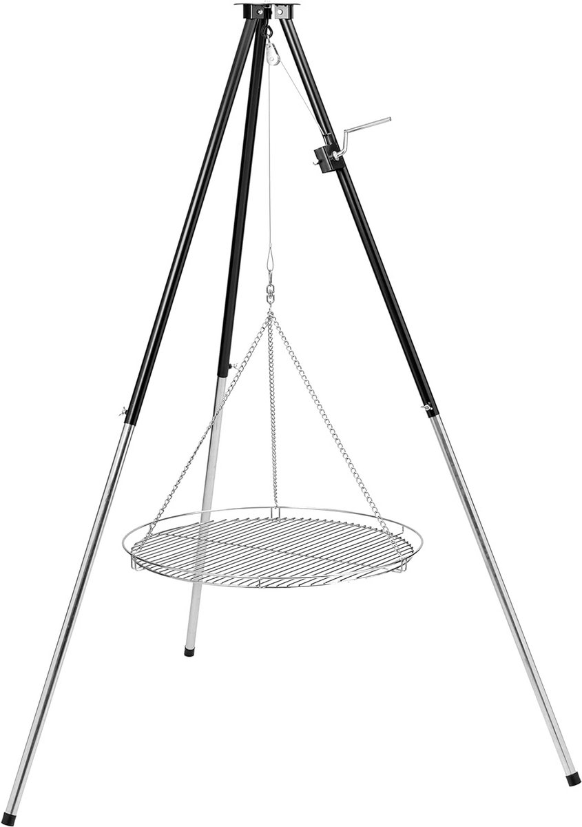 Draaibaar Statief Grillrooster Frame met Slingsysteem en Slagboom - 70 cm