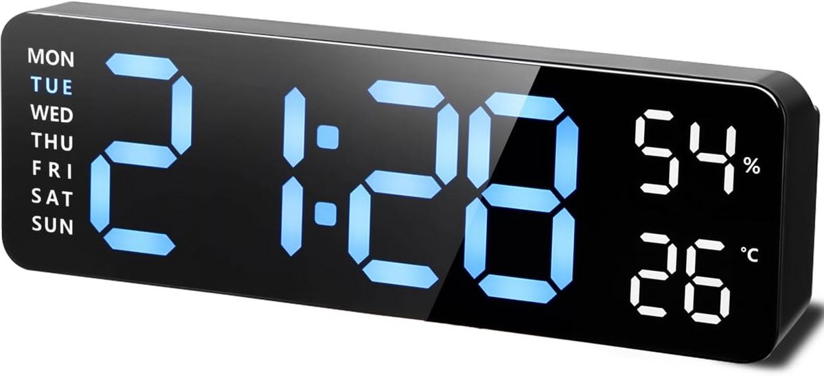 Digitale LED Wekker met Temperatuurdisplay - Helder Nachtlamp