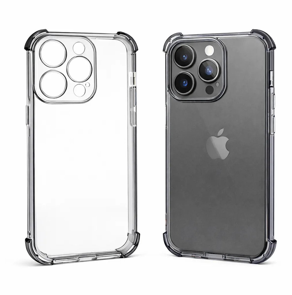 iPhone 13 Pro Siliconen hoesje - transparant met zwarte gloed