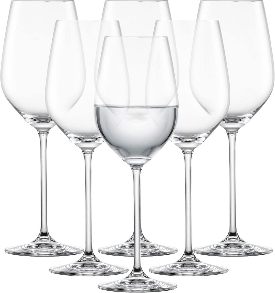 Set van 6 Kristallen Waterglazen 510 ml Transparant
