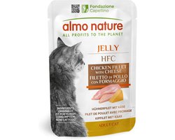 Natte Kattenvoeding Jelly Kipfilet met Kaas - Human Grade Kwaliteit - 24x55g