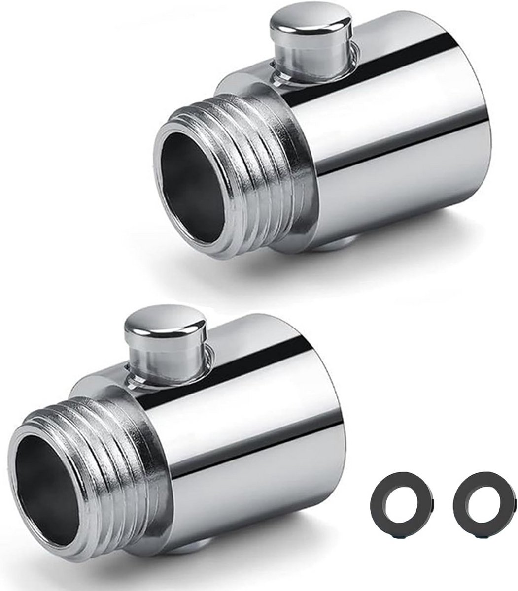 2 stuks Douchekop Schakelaar met Stopknop G1/2 - Waterbesparend en Eenvoudig te Installeren