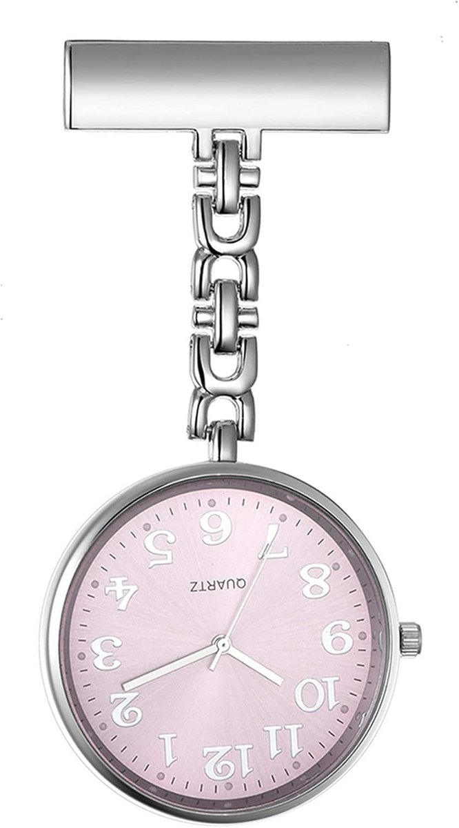 Verpleegstershorloge met Clip - Groot Wijzerplaat Horloge voor Zakken, Stethoscoop of Badge - Gemakkelijk Afleesbaar