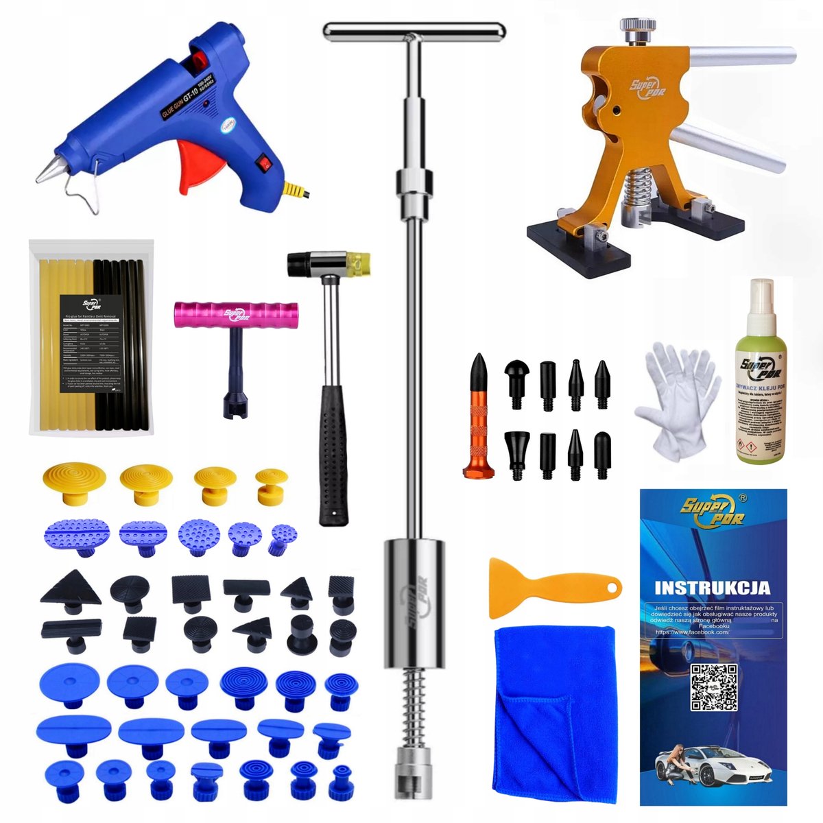 Professionele Deuk Verwijderaar Set met Slijpmolen & Trekker
