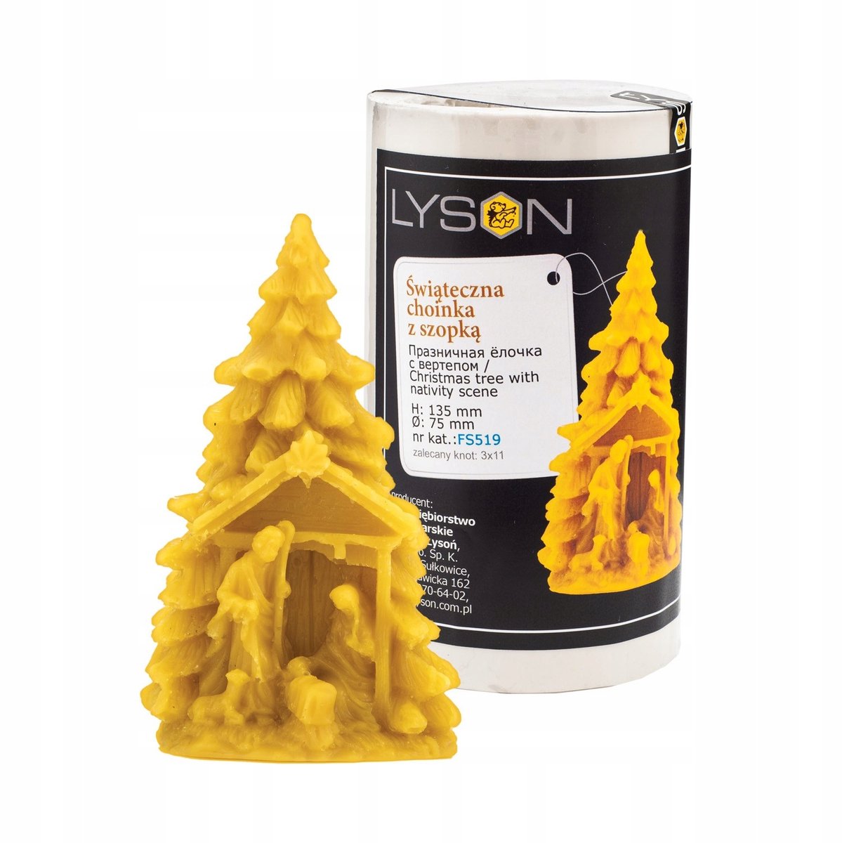 Siliconen mal kerstboom met kerststal - voor kaarsen, zeep, beton