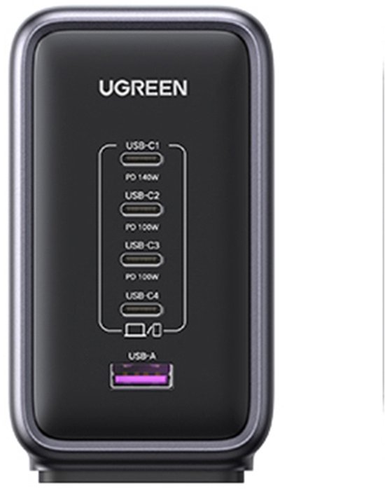 UGREEN 65W GAN Tech Cargador USB C PD y A de 4 Puertos, Carga Rápida UGREEN 65W GAN Tech Cargador USB C PD y A de 4 Puertos, Carga Rápida