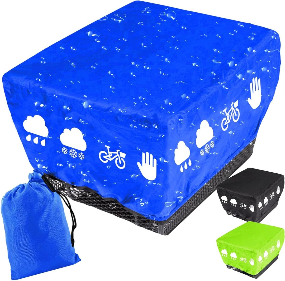 CSGoods - Regenhoes voor fietsmand: waterdichte hoes met reflecterende strepen