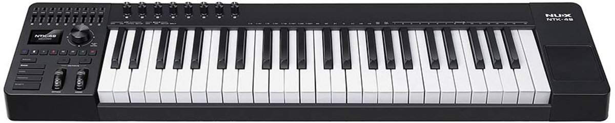 MIDI keyboard controller - NUX NTK-49 - 49 toetsen - 9 faders - 8 knoppen - Touchpad