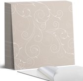 Beige Delicate spiralen en bladeren - 30 cm x 30 cm - 9 stuks